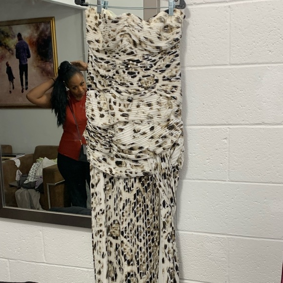 Halston Heritage Size 12 Leopard Wrap Dress - Picture 1 of 3
